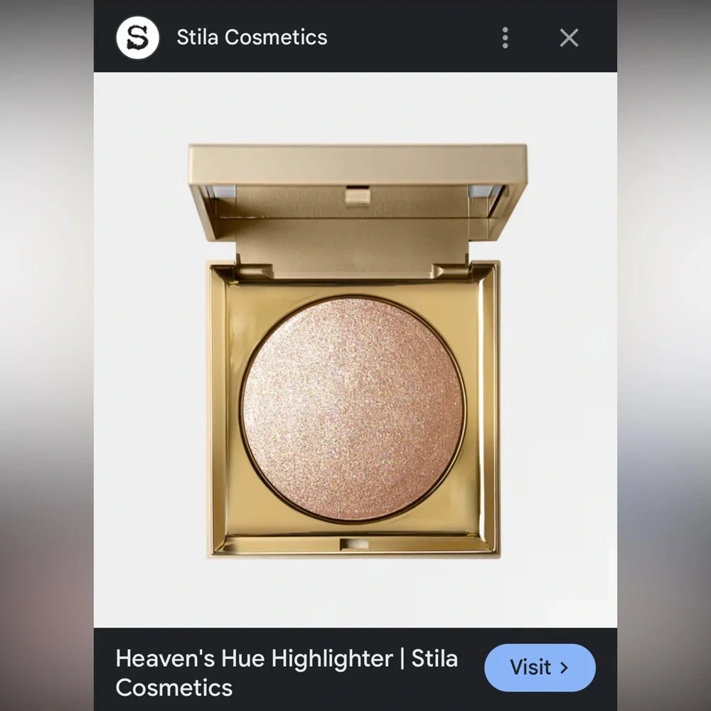 Stila KITTEN Highlighter in Gold compact with mirror - Picture 7 of 7